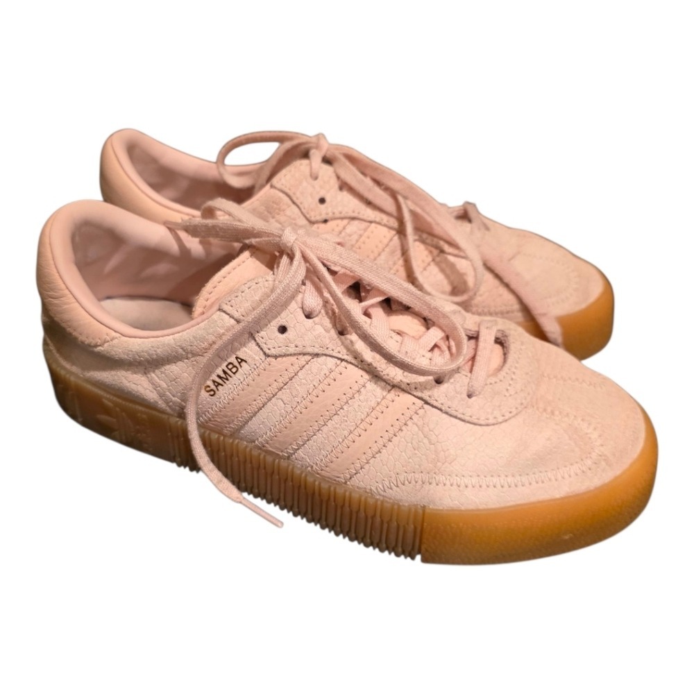 ADIDAS‎ Samba Rose Icey Pink Snake Skin Textured Sneakers - Size 7 1/2